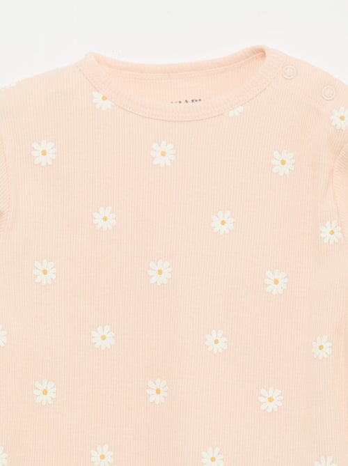 Ensemble pyjama en coton côtelé - 2 pièces - Kiabi