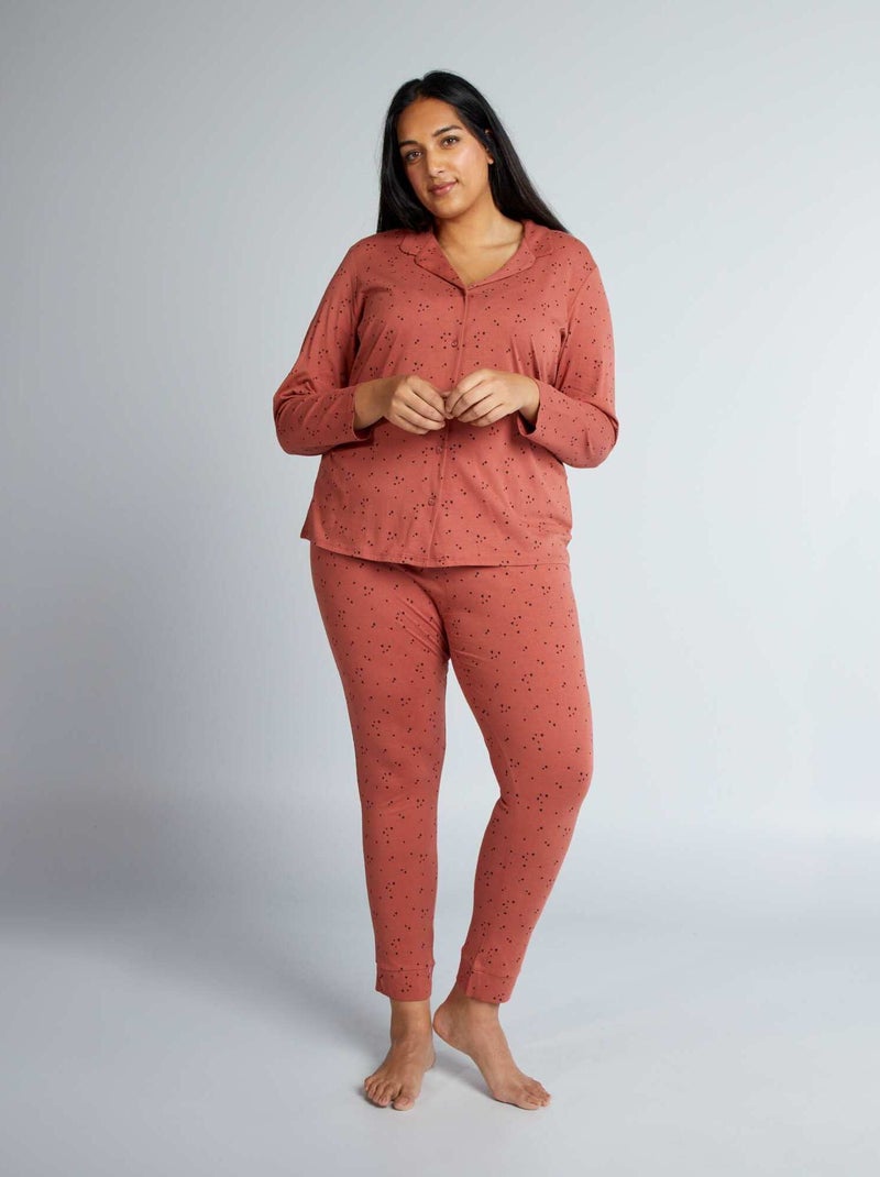 Ensemble pyjama en jersey - 2 pièces Rose - Kiabi