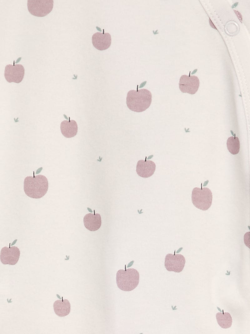 Ensemble pyjama en jersey Blanc/rose - Kiabi