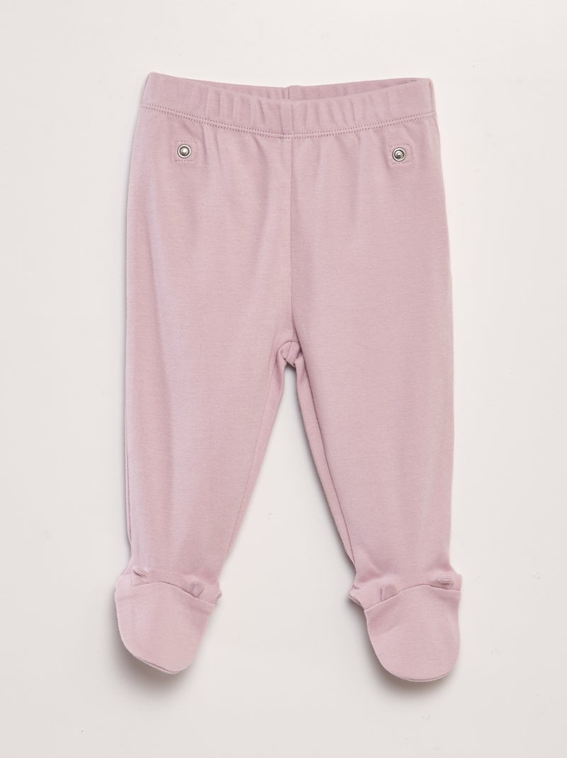 Ensemble pyjama en jersey Blanc/rose - Kiabi