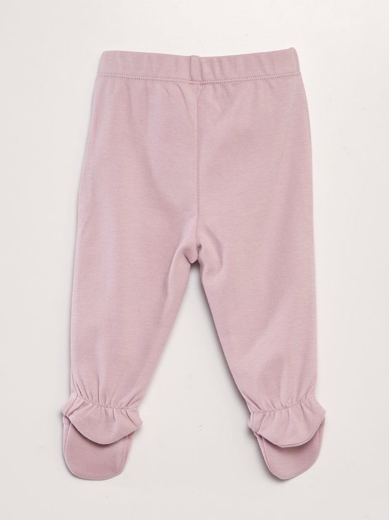 Ensemble pyjama en jersey Blanc/rose - Kiabi