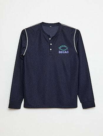 Ensemble pyjama en maille gaufrée Baseball - 2 pièces