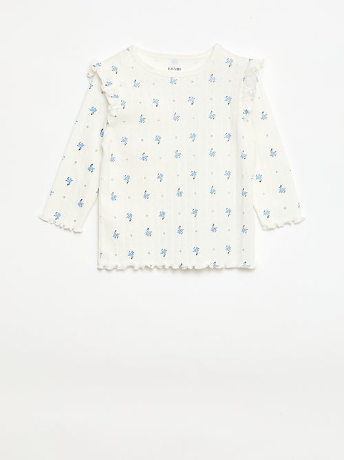 Ensemble pyjama en maille pointelle - 2 pièces - Kiabi