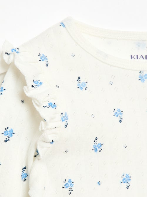 Ensemble pyjama en maille pointelle - 2 pièces - Kiabi