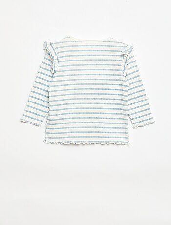 Ensemble pyjama en maille pointelle - 2 pièces