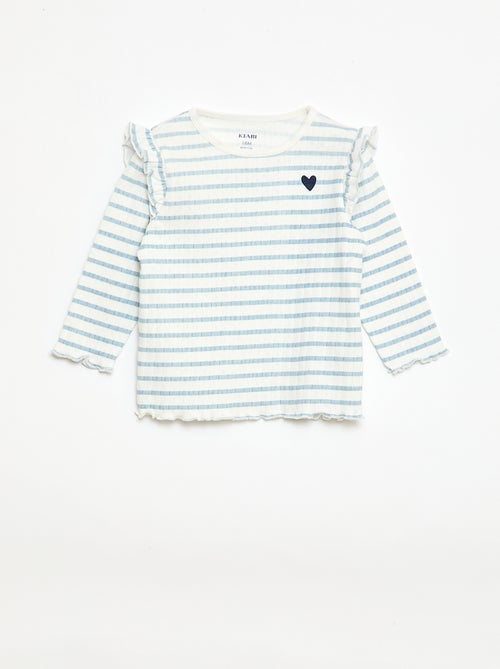 Ensemble pyjama en maille pointelle - 2 pièces - Kiabi