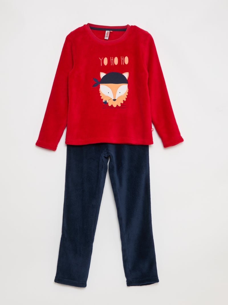 Ensemble pyjama en polaire - 2 pièces Rouge - Kiabi