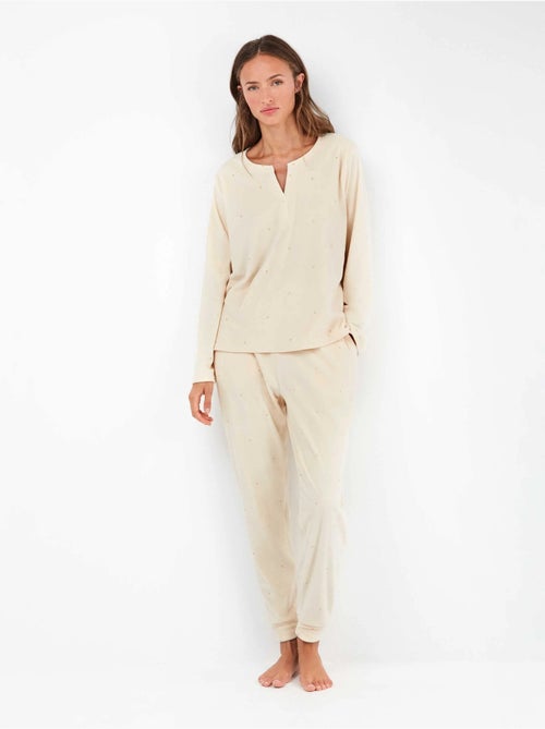 Ensemble pyjama en tissu polaire élastique - Kiabi