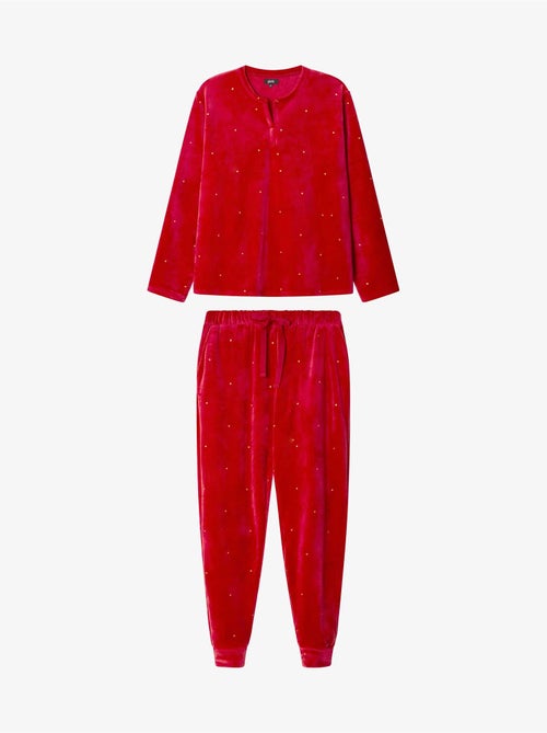 Ensemble pyjama en tissu polaire élastique - Kiabi Ensemble pyjama en tissu polaire élastique - Kiabi