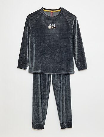 Ensemble pyjama en velours - 2 pièces