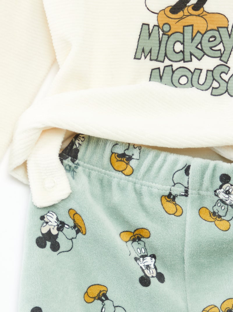 Ensemble pyjama en velours 'Disney' haut + pantalon - 2 pièces Vert - Kiabi