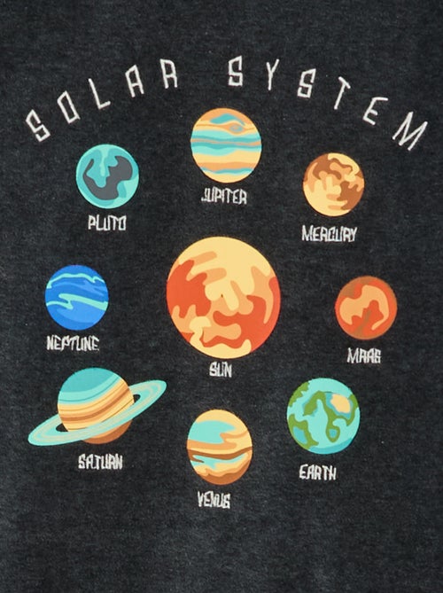 Ensemble pyjama en velours imprimé sweat + pantalon - 2 pièces - Kiabi