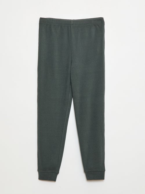 Ensemble pyjama haut + pantalon molleton - Kiabi