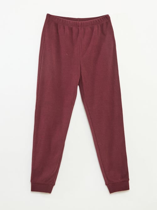 Ensemble pyjama haut + pantalon molleton - Kiabi