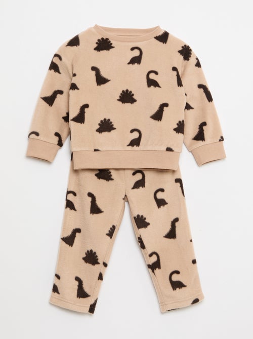 Ensemble pyjama haut + pantalon polaire - Kiabi