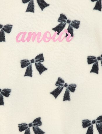 Ensemble pyjama haut + pantalon polaire