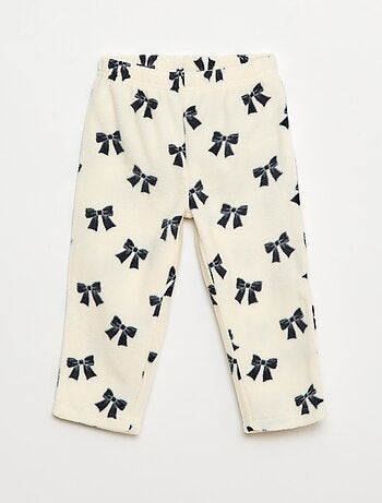 Ensemble pyjama haut + pantalon polaire