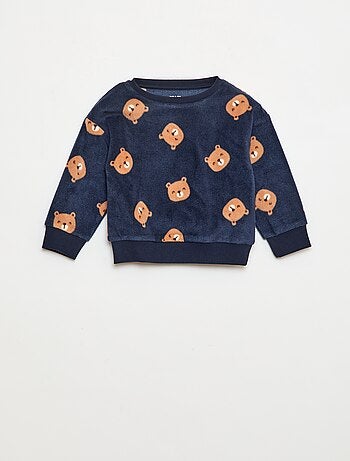 Ensemble pyjama haut + pantalon polaire