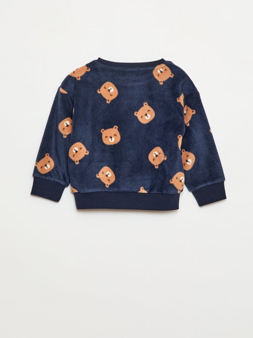 Ensemble pyjama haut + pantalon polaire - Kiabi