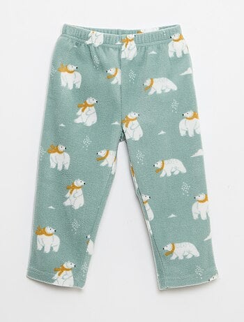 Ensemble pyjama haut + pantalon polaire