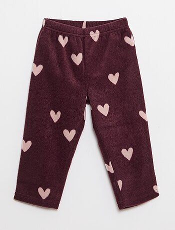 Ensemble pyjama haut + pantalon polaire