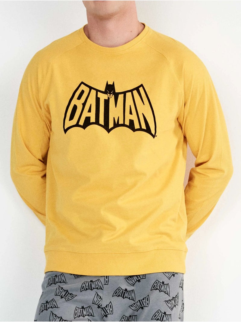 Ensemble pyjama homme batman 100% coton Moutarde - Kiabi