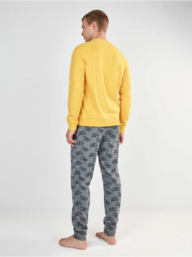 Ensemble pyjama homme batman 100% coton Moutarde - Kiabi