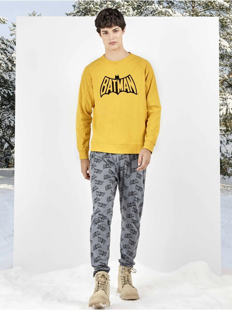 Ensemble pyjama homme batman 100% coton Moutarde - Kiabi