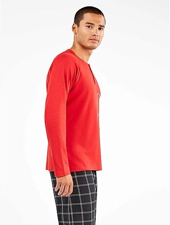 Ensemble pyjama homme en interlock snoopy