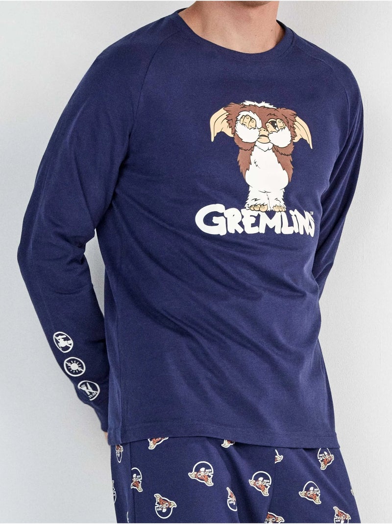 Ensemble pyjama homme gremlins 100% coton Bleu marine - Kiabi