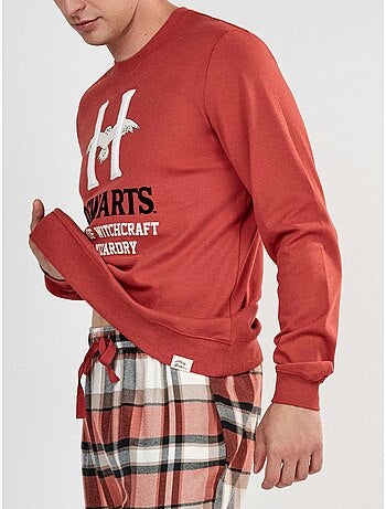 Ensemble pyjama homme harry potter avec pantalon à carreaux