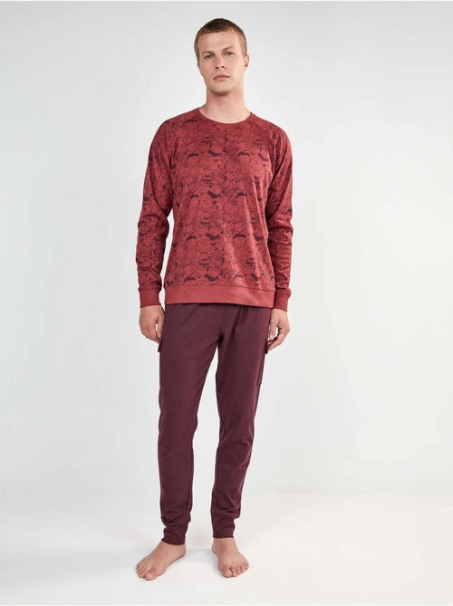 Ensemble pyjama homme imprimé de snoopy - Kiabi