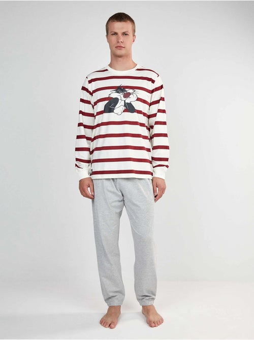 Ensemble pyjama homme looney tunes avec t-shirt à rayures de sylvester - Kiabi Ensemble pyjama homme looney tunes avec t-shirt à rayures de sylvester - Kiabi