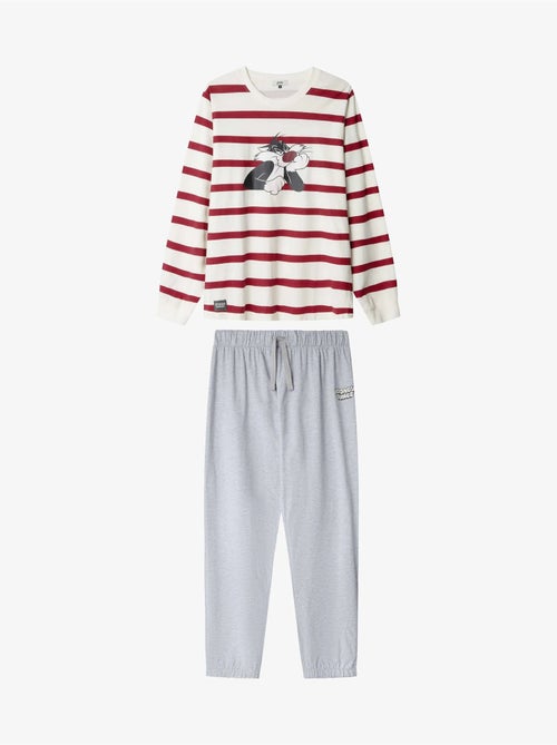 Ensemble pyjama homme looney tunes avec t-shirt à rayures de sylvester - Kiabi Ensemble pyjama homme looney tunes avec t-shirt à rayures de sylvester - Kiabi