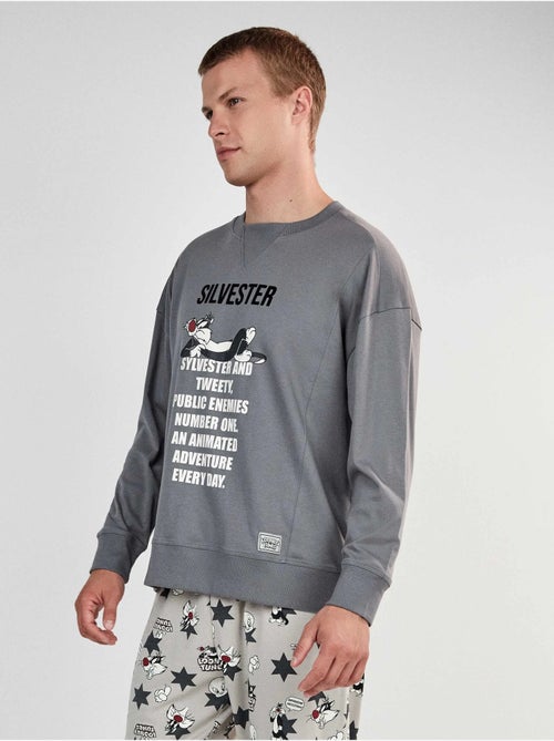 Ensemble pyjama homme looney tunes de sylvester - Kiabi