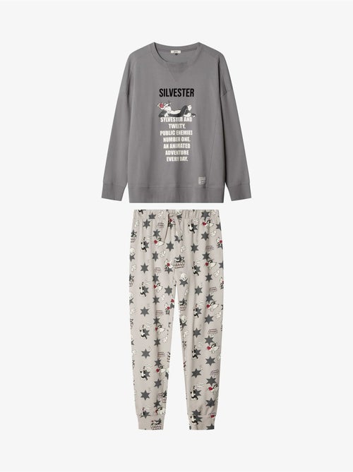 Ensemble pyjama homme looney tunes de sylvester - Kiabi