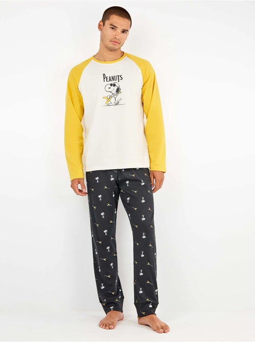 Ensemble pyjama homme snoopy en interlock point - Kiabi Ensemble pyjama homme snoopy en interlock point - Kiabi
