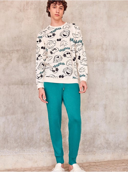 Ensemble pyjama homme snoopy en interlock point - Kiabi Ensemble pyjama homme snoopy en interlock point - Kiabi