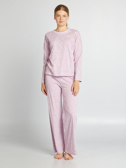 Ensemble pyjama imprimé t-shirt + pantalon - 2 pièces - Kiabi