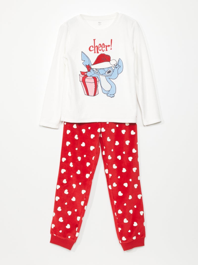 Ensemble pyjama 'Lilo & Stitch' - 2 pièces Rouge/blanc - Kiabi