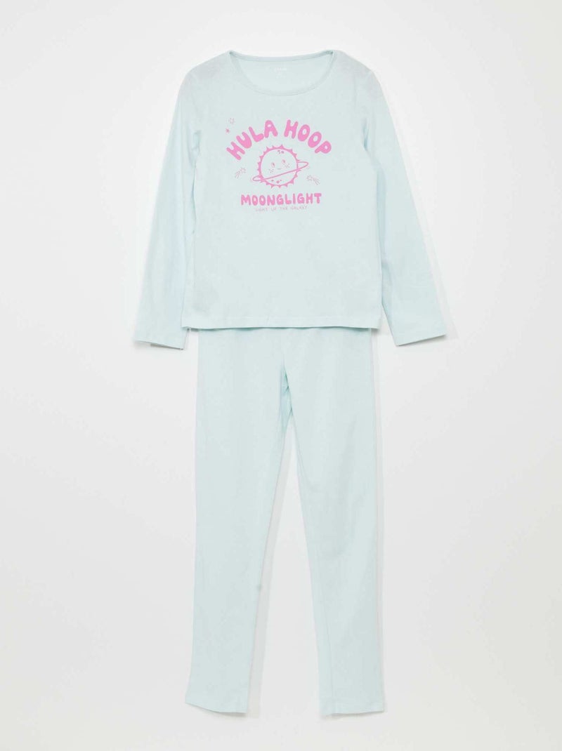 Ensemble pyjama long - 2 pièces Bleu - Kiabi