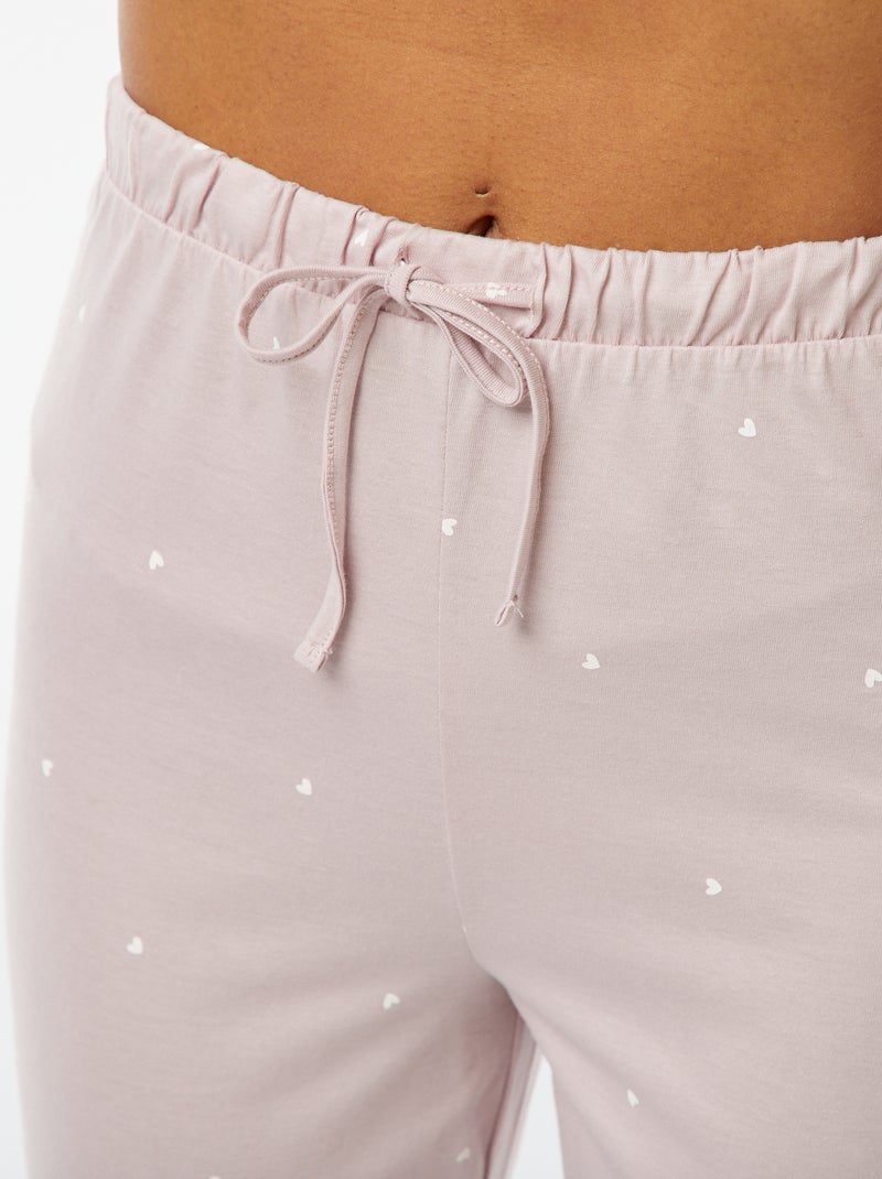 Ensemble pyjama long - 2 pièces VIOLET - Kiabi
