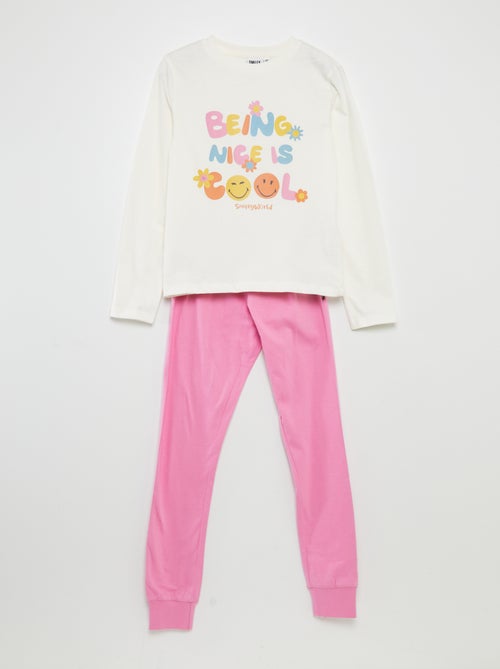 Ensemble pyjama long - SmileyWorld - Kiabi