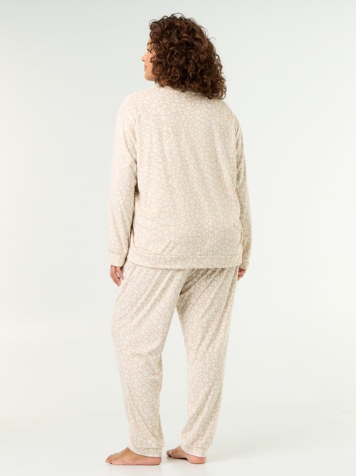 Ensemble pyjama long 2 pièces imprimé en polaire - Kiabi