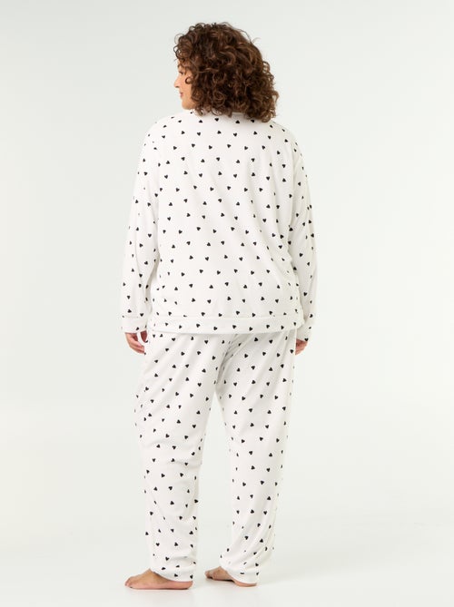 Ensemble pyjama long 2 pièces imprimé en polaire - Kiabi