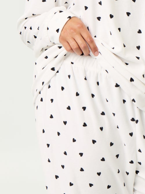 Ensemble pyjama long 2 pièces imprimé en polaire - Kiabi