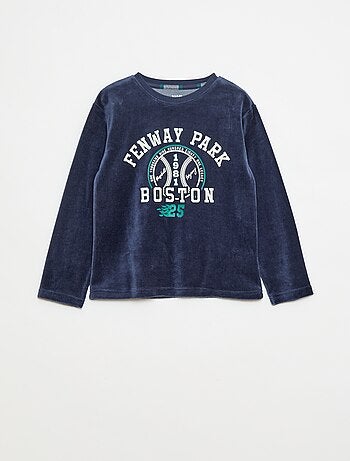 Ensemble pyjama long bimatière t-shirt + pantalon - 2 pièces