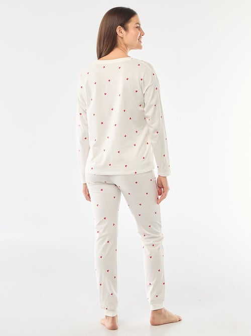 Ensemble pyjama long en coton - 2 pièces - Kiabi
