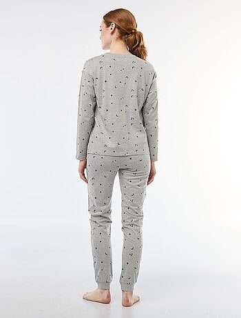 Ensemble pyjama long en coton - 2 pièces