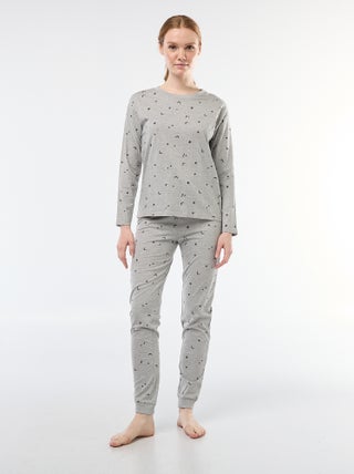 Ensemble pyjama long en coton - 2 pièces